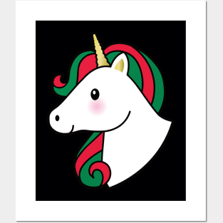 Christmas Unicorn Posters and Art